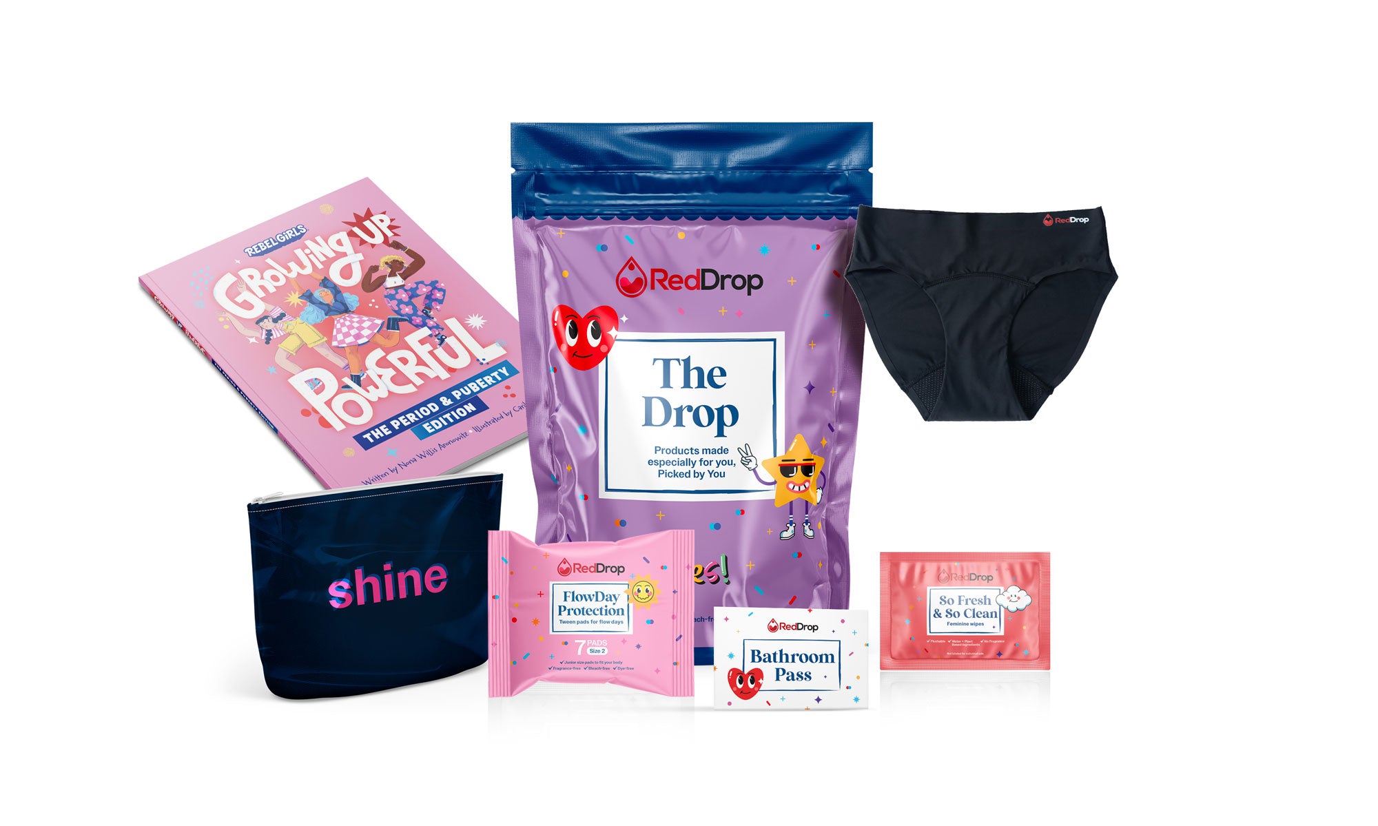 The Drop Period Prep Kit + Growing Up Powerful book