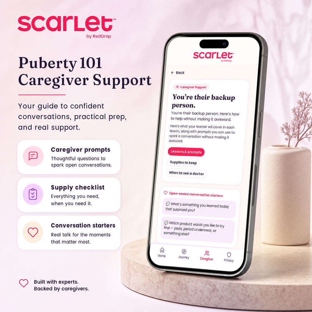 Scarlet Companion: Puberty Edition caregiver support preview